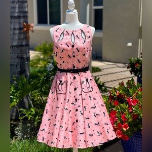 🩷Voodoo Vixen Black Cat Pink/Black Dress (XL)
